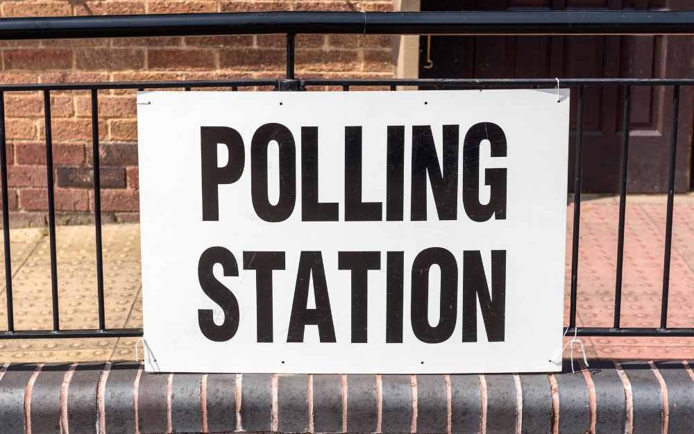 Polling station sighn