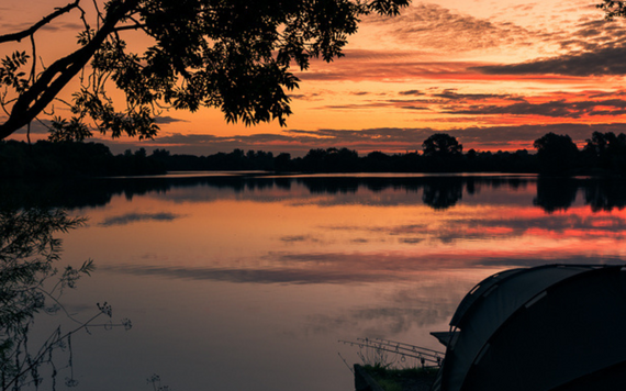 Sunset over the lake