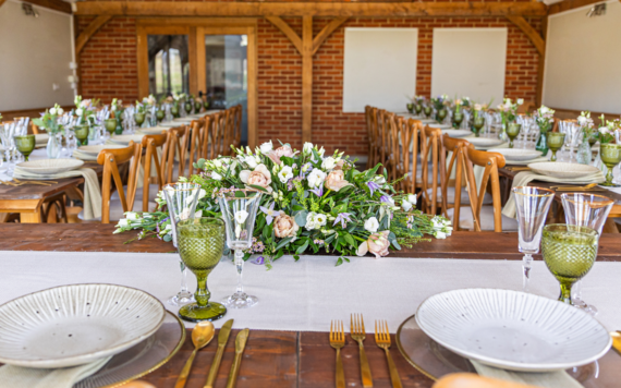 Wedding table at Dinton Pastures