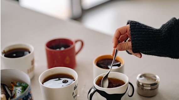coffee cups on a table