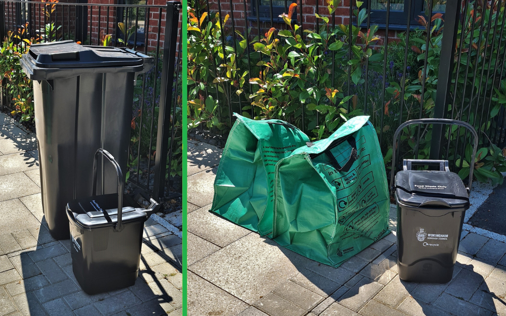 Bins and bags at the kerbside