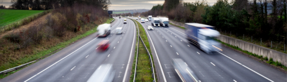 stock image of traffic flowing on a motorway