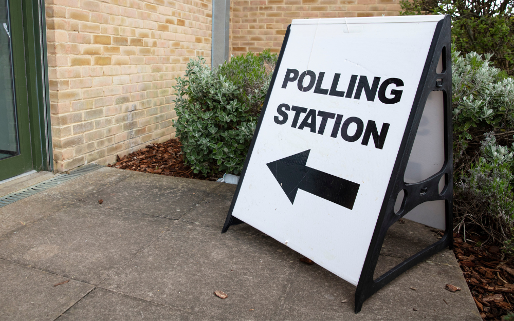 polling station sign