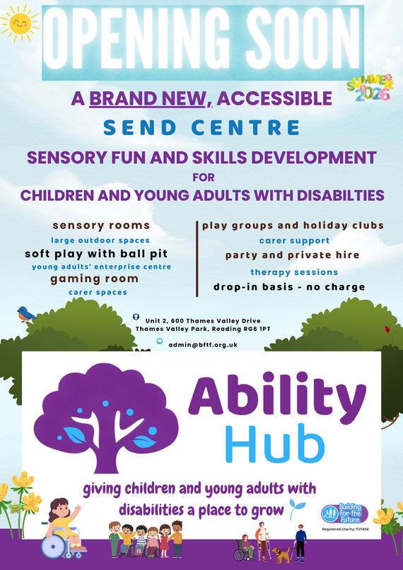 flyer for the new Building for the Future Ability Hub