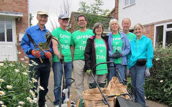 A group of volunteers for the green and tidy scheme, run by Wokingham Volunteer Centre