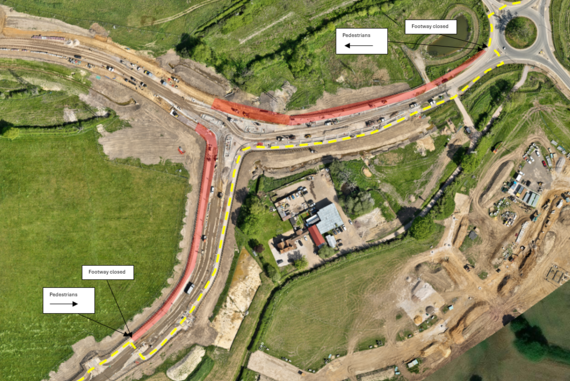 Link road footpath diversion