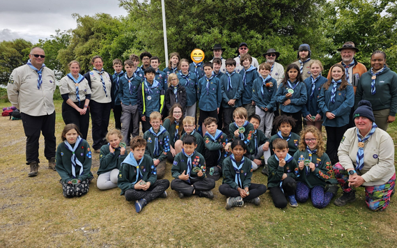 A group from 1st Woosehill Scouts