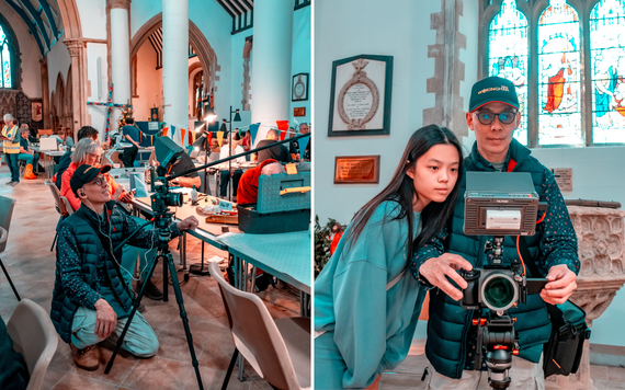 Athlon Chan taking photographs for Wokingham 360