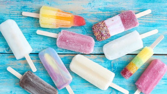 a selection of ice lollies