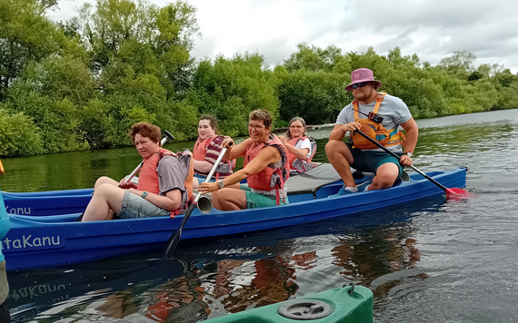 Promise Inclusion's Gateway group on a boat