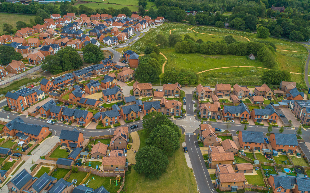 call for sites general drone view