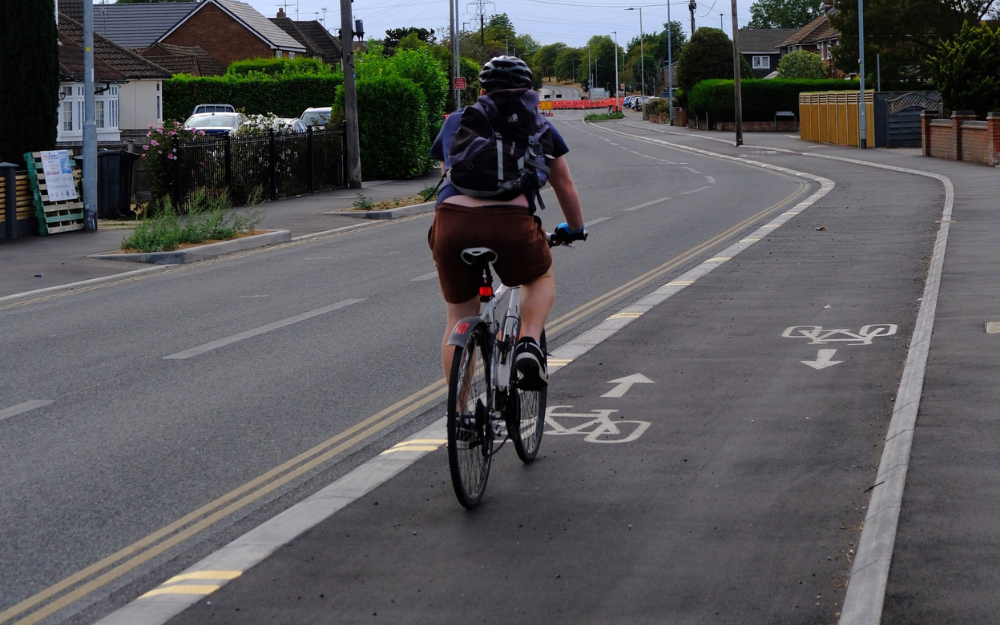 woodlands avenue cycle route general view