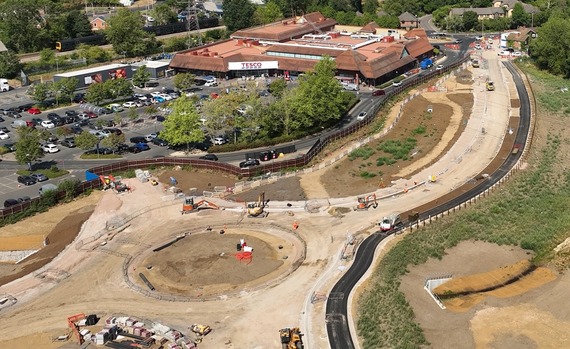Tesco roundabout new access road