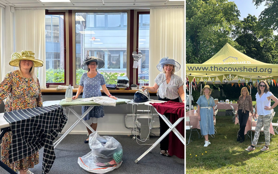 The Cowshed volunteers ironing 