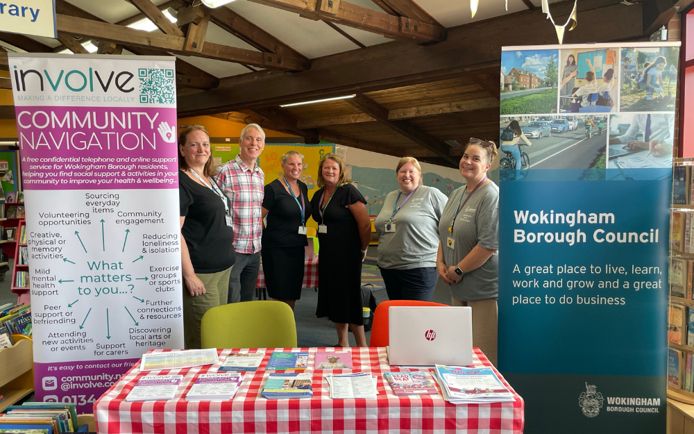 Representatives of Wokingham Borough Council and Involve at a residents' reception