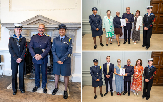 The Berkshire Lieutenancy presenting awards to The Cowshed and SHARE Wokingham 