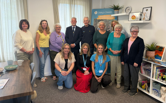 Volunteers of Daisy's Dream at the thank you event with Wokingham Borough Mayor Cllr Rob Comber