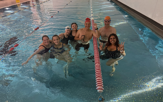 The Jessica Project team in the pool posing for a photo