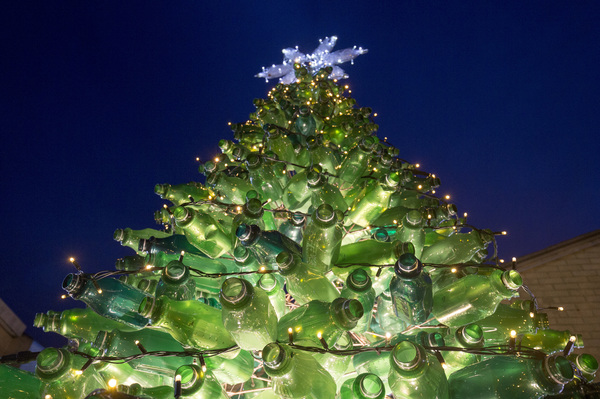 Plastic bottle Christmas tree