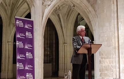 Ken Follett at Chichester Cathedral
