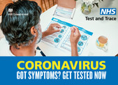 man taking coronavirus test at home