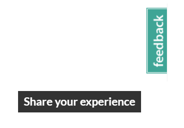 Picture of the feedback and share your experience button on the Local Offer website