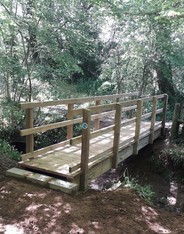A bridge rebuilt by volunteers on our PRoW