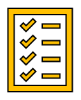 Yellow list icon