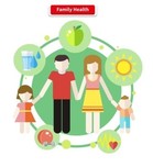 Cartoon family image showing healthy balance around them