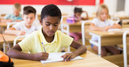 Child working in a classroom