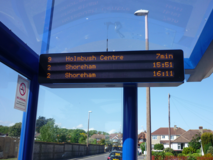 Real Time Passenger Information (RTPI) sign