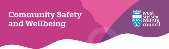 Community Safety & Wellbeing eNewsletter header with West Sussex County Council logo