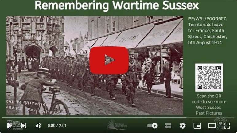 Screenshot of Remembering Wartime Sussex video