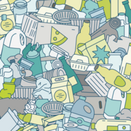 Recycling falling down the screen