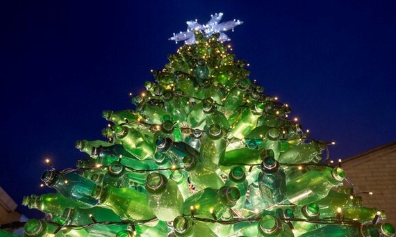 Recycled bottles Christmas tree