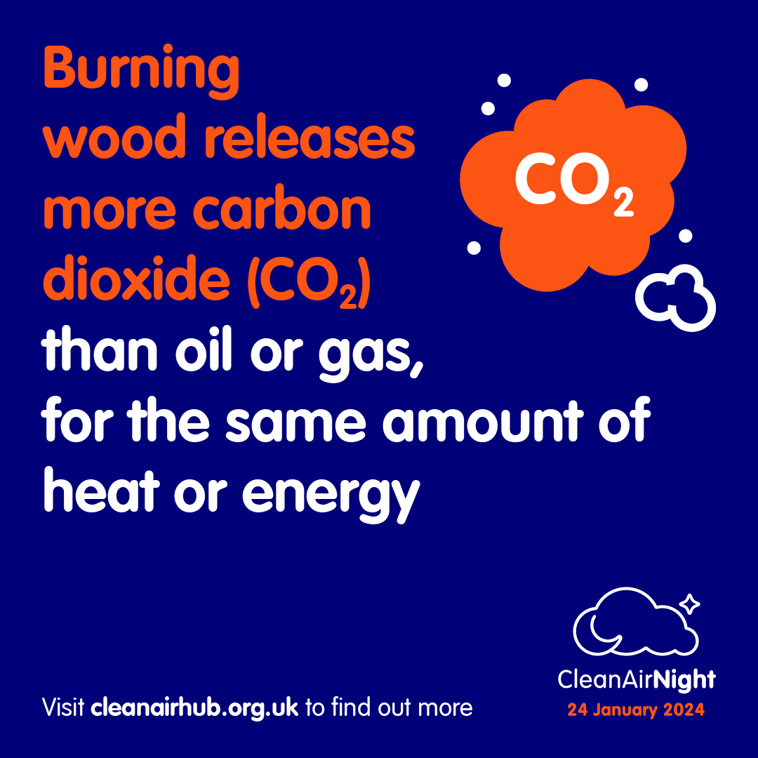 Burning wood releases more CO2 than oil or gas for the same amount of energy - CO2 cloud