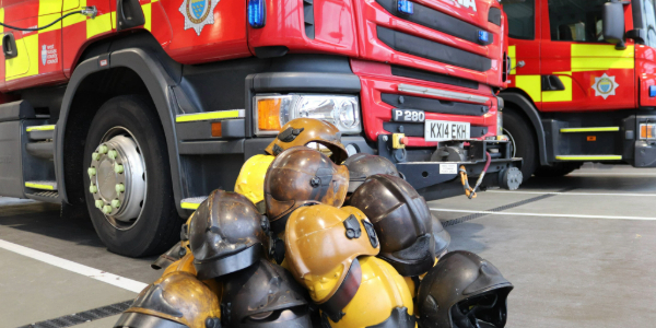 Turn decommissioned fire helmets into art