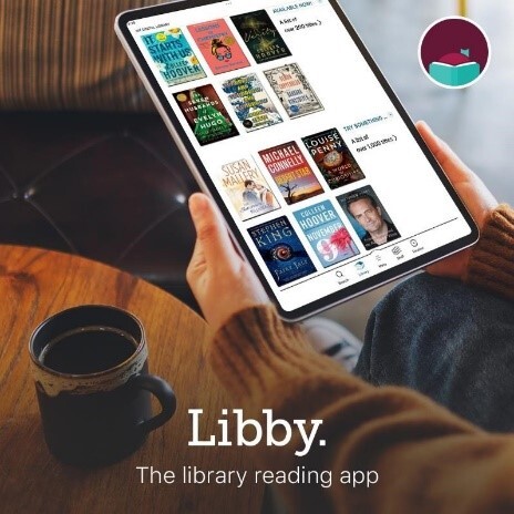 A poster advertising the Libby app