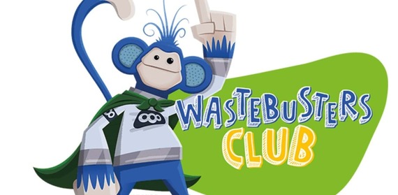 Wastebusters Logo - made up of waste items