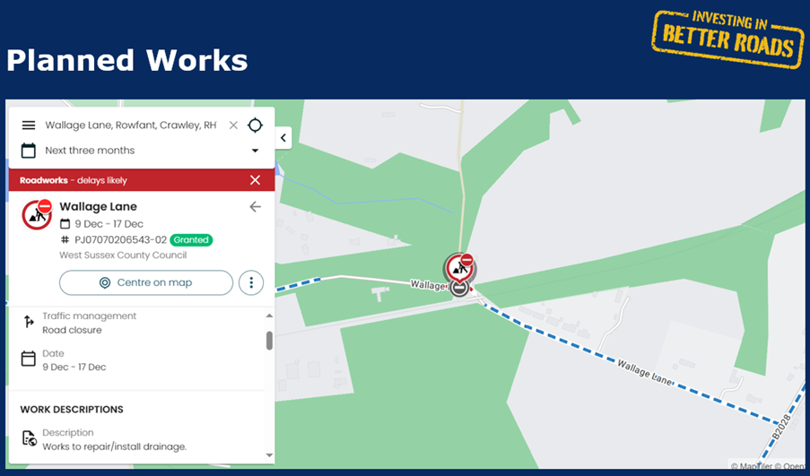 Wallage lane - one.network map