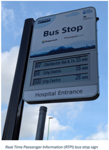 Real time passenger information (rtpi) bus stop sign