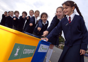 Children recycling