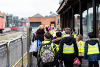Children walking to school