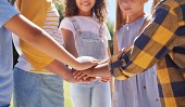 Image of children linking hands in a circle