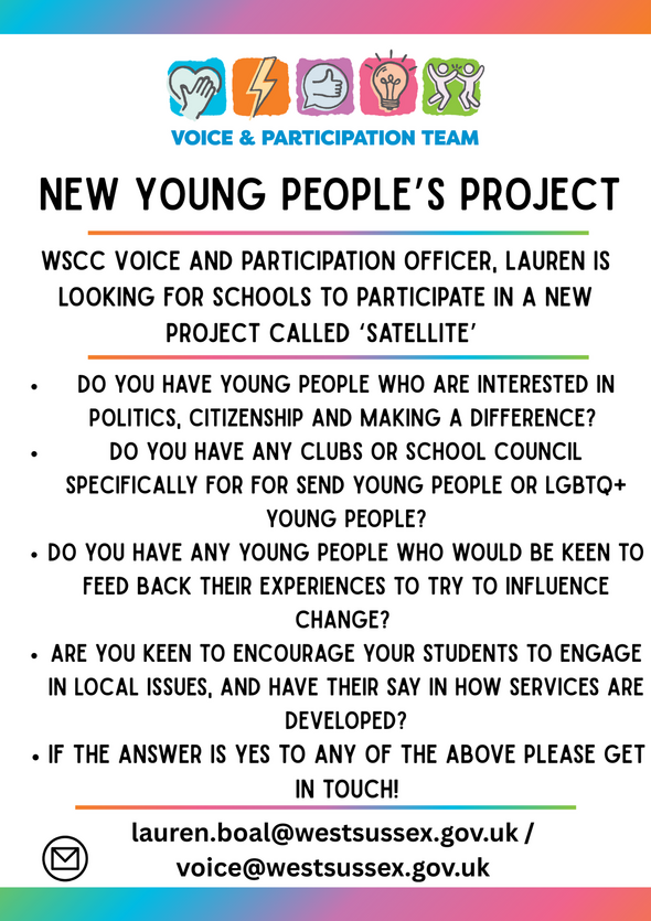 Schools project for young people poster