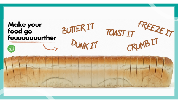 Food waste loaf of bread