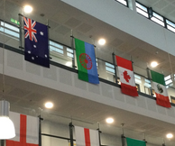 Flag display at The Littlehampton Academy