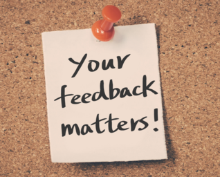 Your feedback matters note