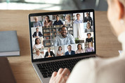 Stock photograph of remote meeting