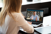 Manager and employee virtual meeting